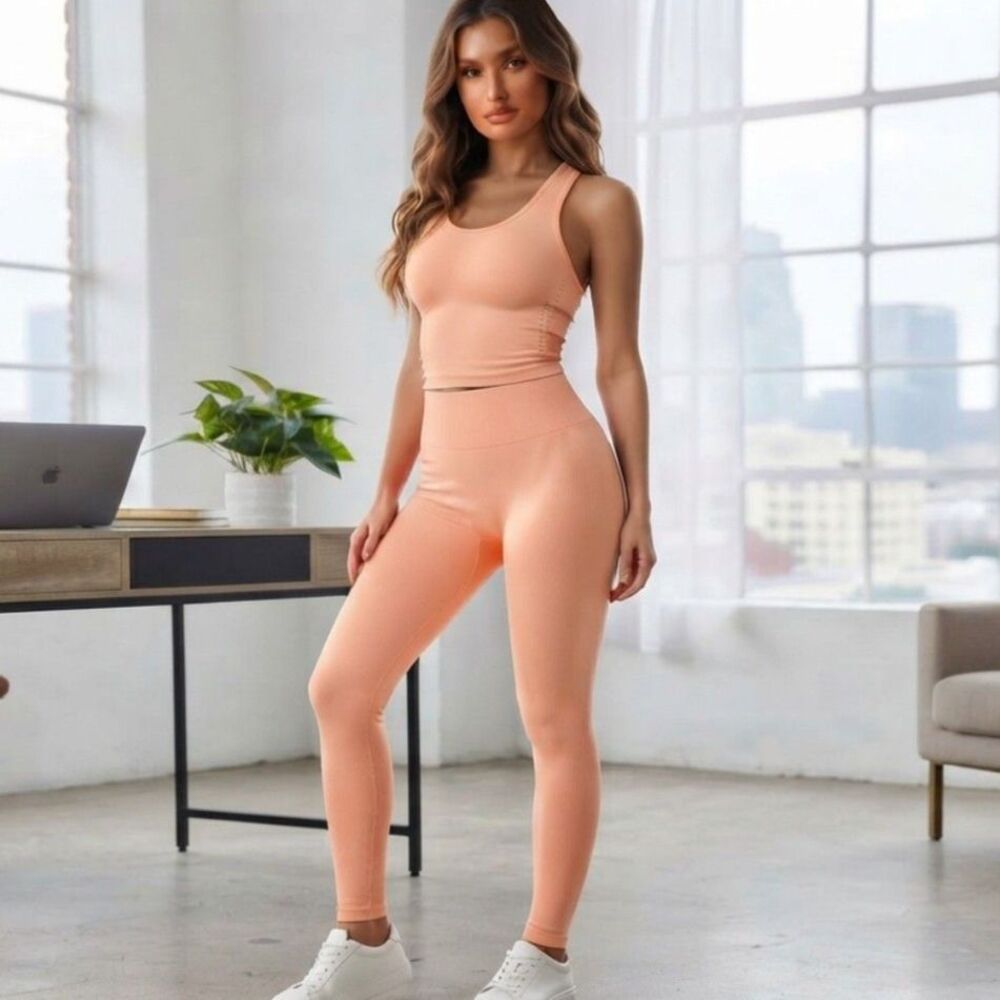 Free People Movement Good Karma Peach Leggings - Medium